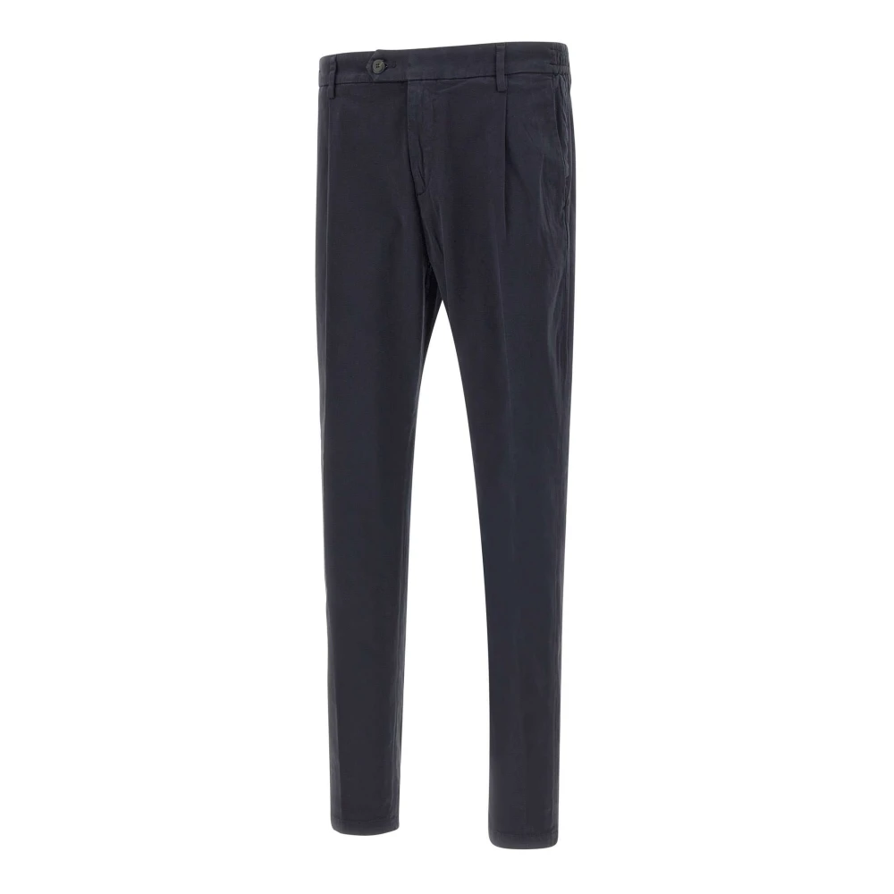 Eleventy Men's Blue Slim-Fit Trousers, W30, Cotton Trousers