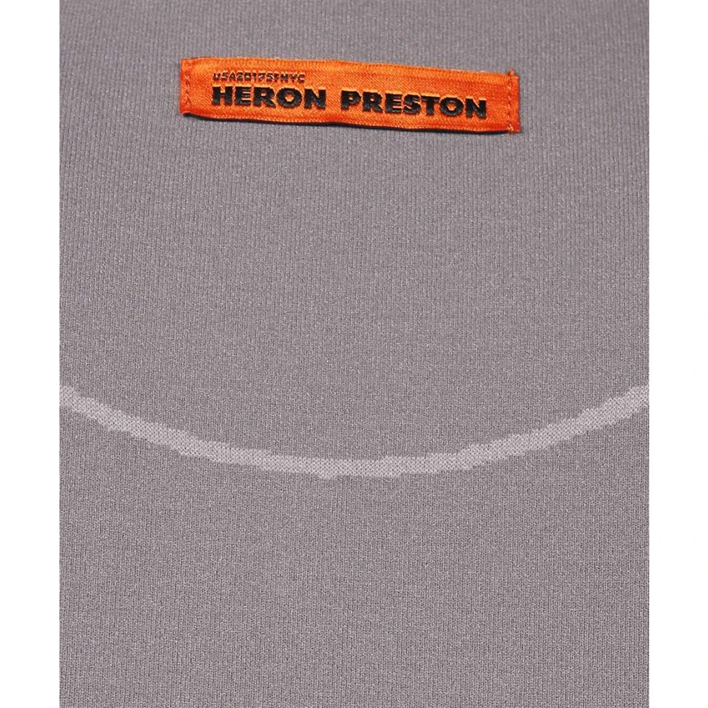 Heron Preston Geribbelde Crop Top Gray Dames