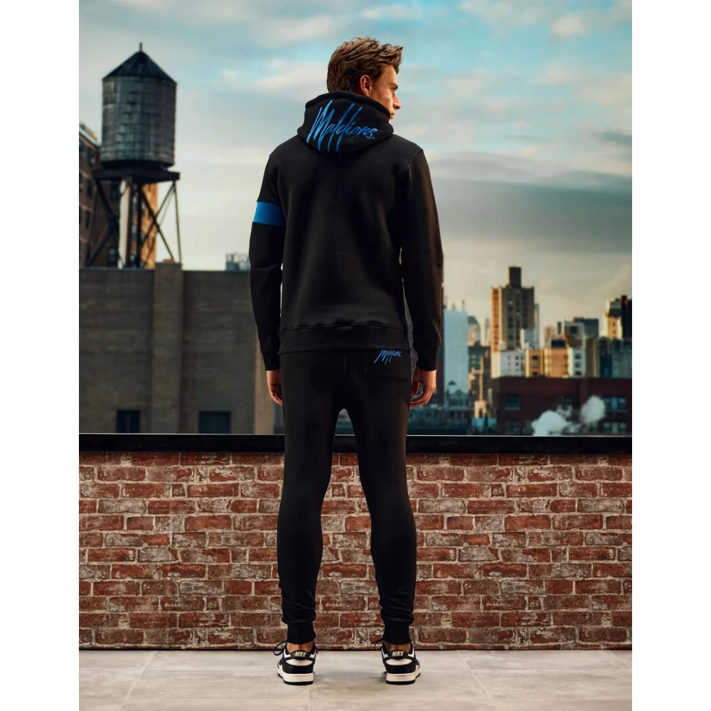Malelions Zwarte hoodie Mm2-Aw24-41 Herenlions Black Heren