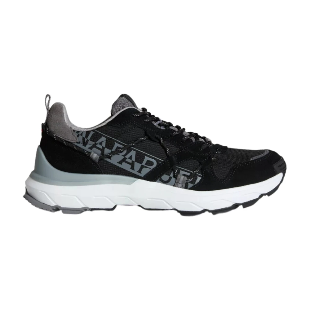 Napapijri Men's Black Sneakers,, Trail Running Trainers Polyester/Leather Size 9 Uk