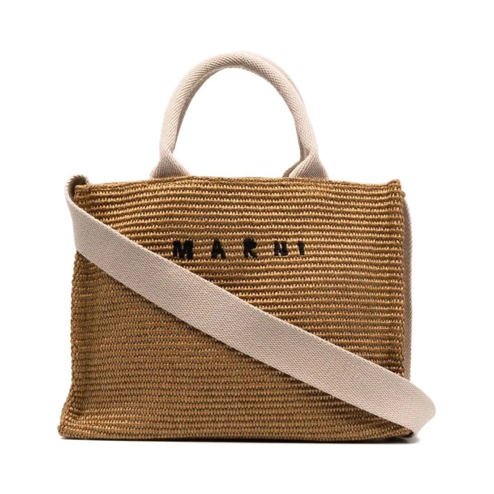 Marni Vrouw Bruin Tassen Dames, One Size, Leer, Schoudertas Shopping Stijl