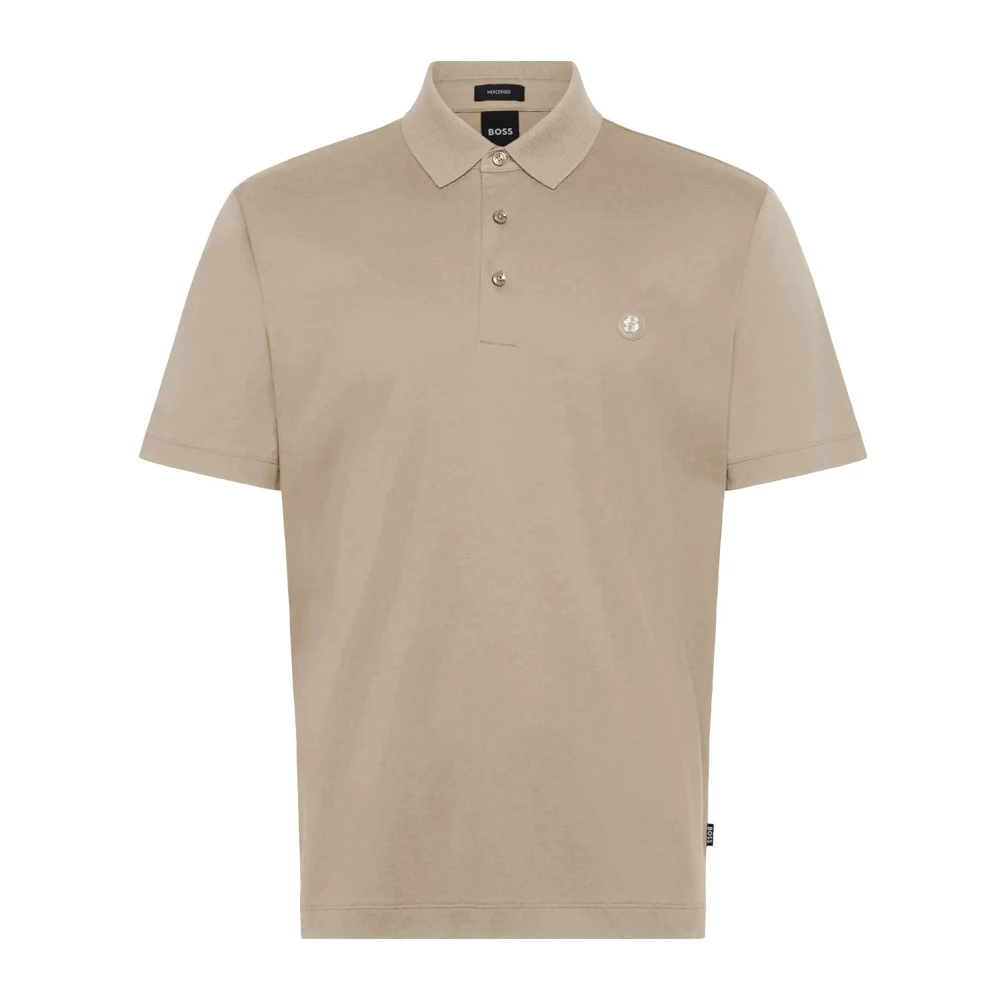 Hugo Men's Beige Polo Shirts, Xl, Cotton Polo Shirt With Logo