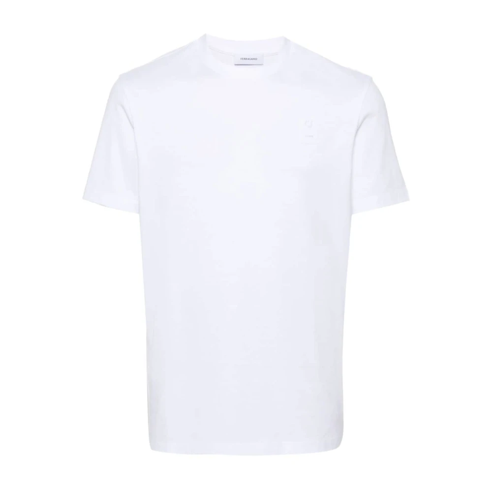 Salvatore Ferragamo T-Shirts White Heren