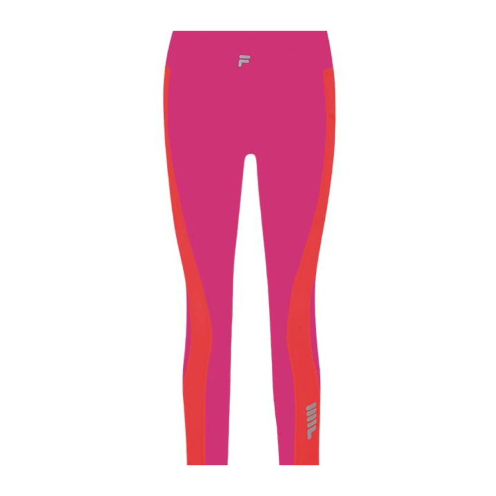 Fila Dames 7 8 Leggings Fitness Roze Rood Pink Dames