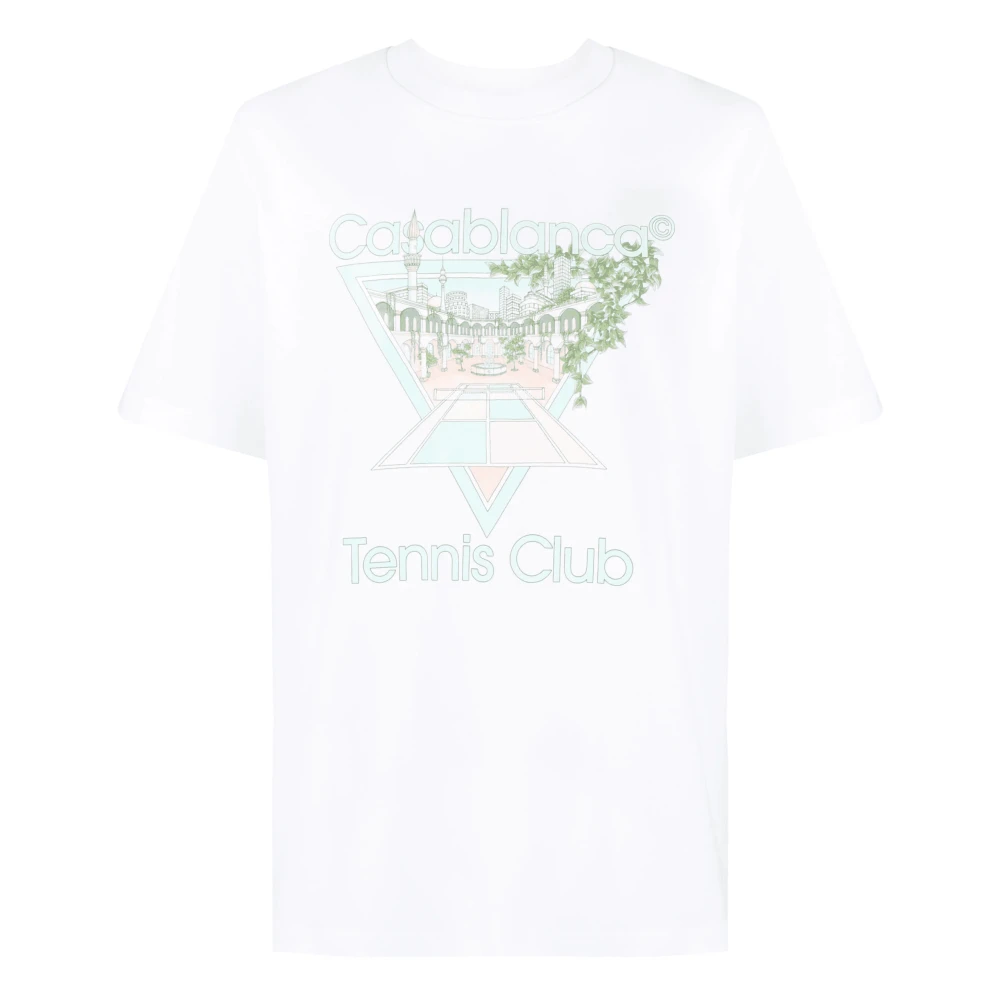 Casablanca Tennis Club Icon Pastelle T-shirt White Heren