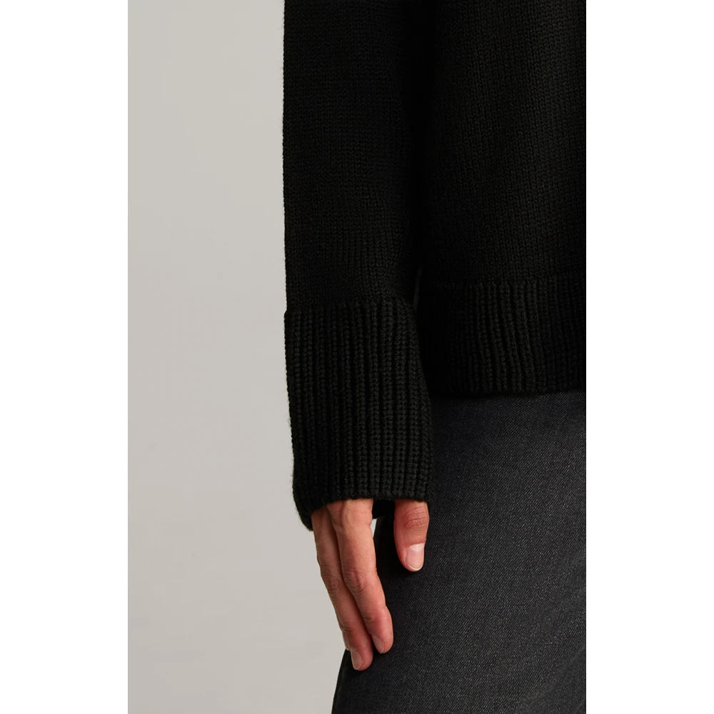 Joop! Stijlvolle dames trui met afneembare kraag Black Dames