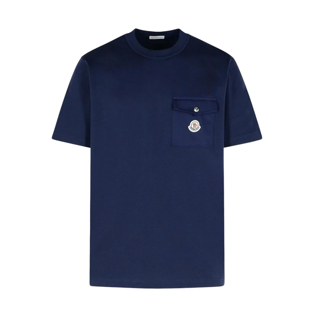 Moncler - Tops > T-Shirts - Blue - Moncler - Modalova