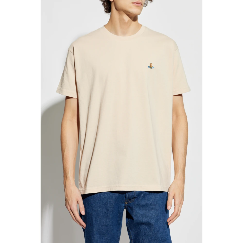 Vivienne Westwood T-shirt met logo Beige Heren