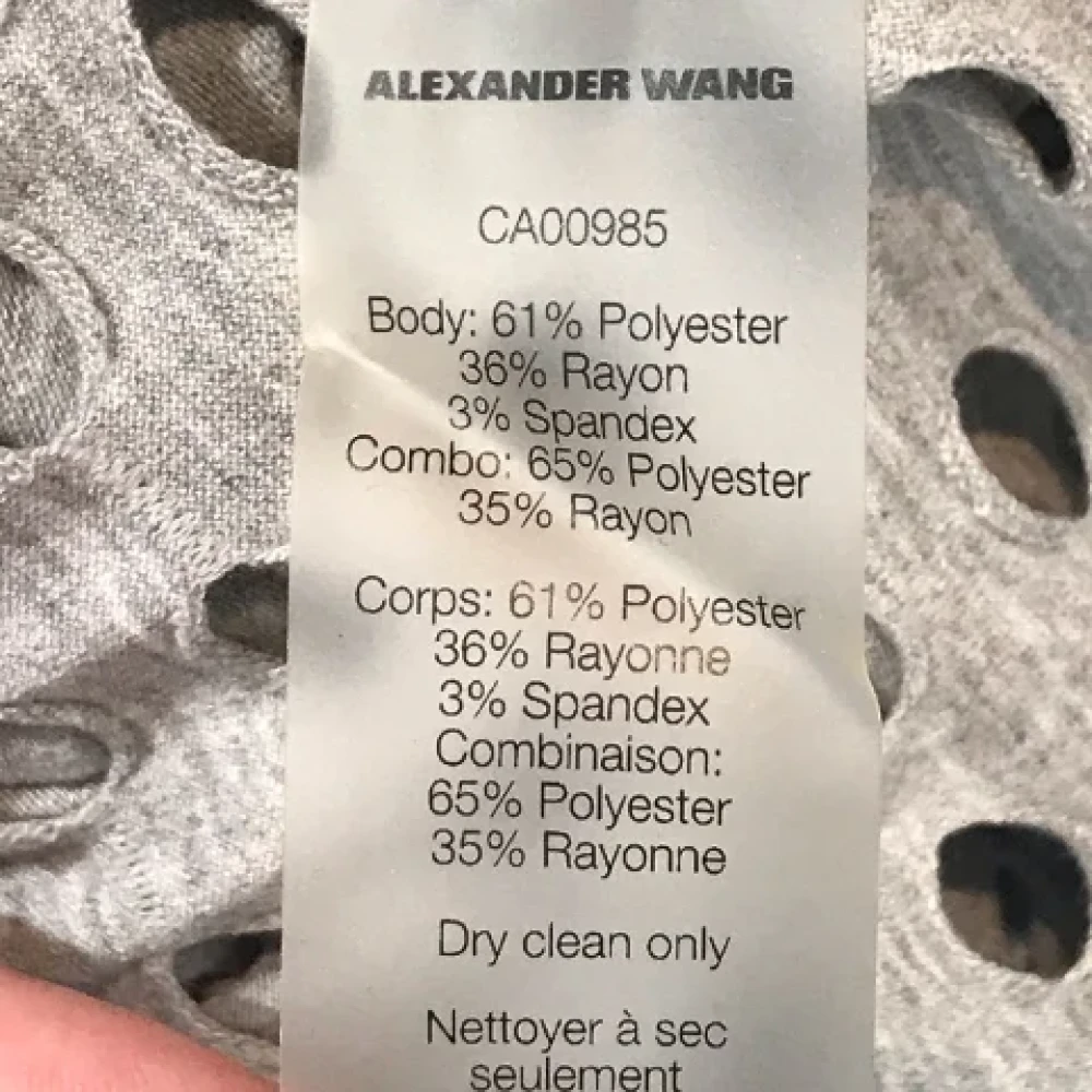 Alexander Wang Pre-owned Polyester tops Gray Dames