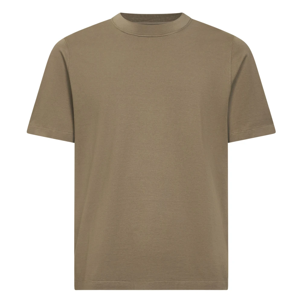 Brunello Cucinelli Green T-Shirts, Male, Xs, Crew-Neck T-Shirt