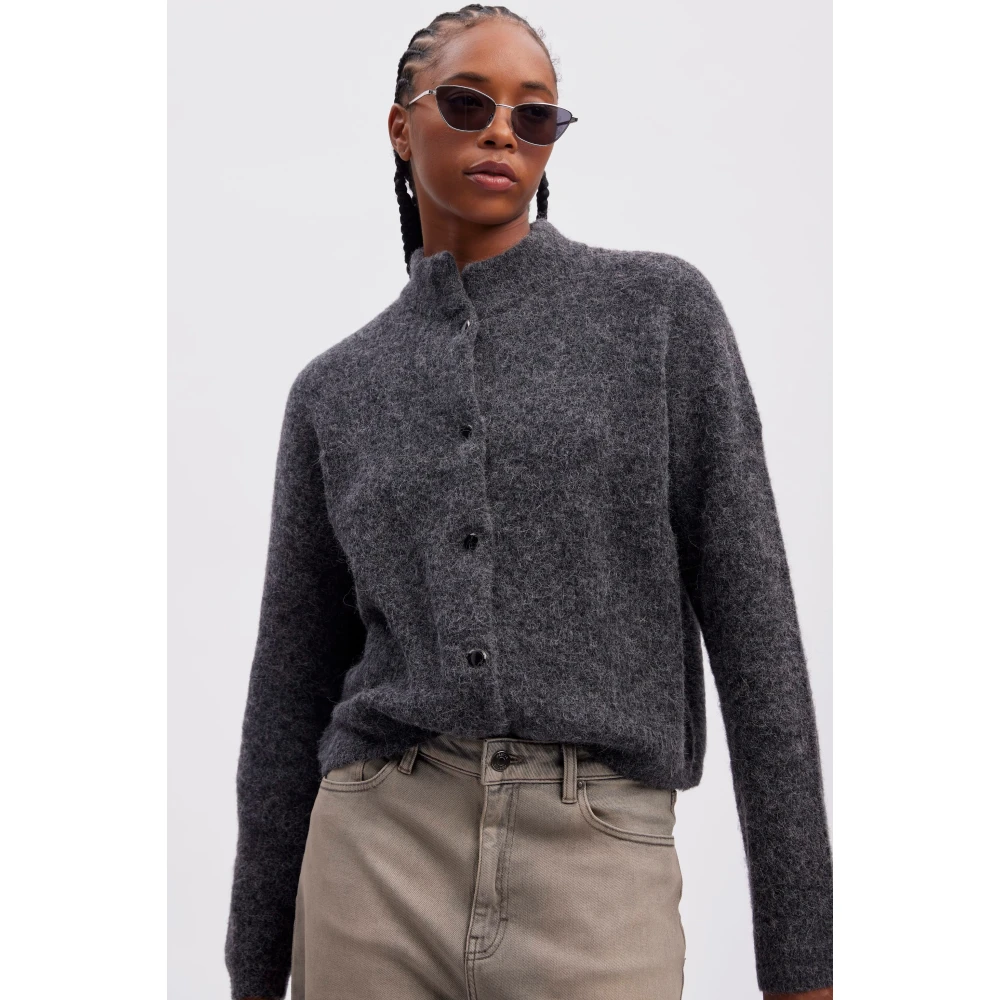 Gestuz Kort Cardigan Gray Dames