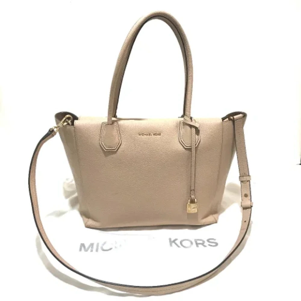 Michael Kors Pre-owned Leather shoulder-bags Beige Dames