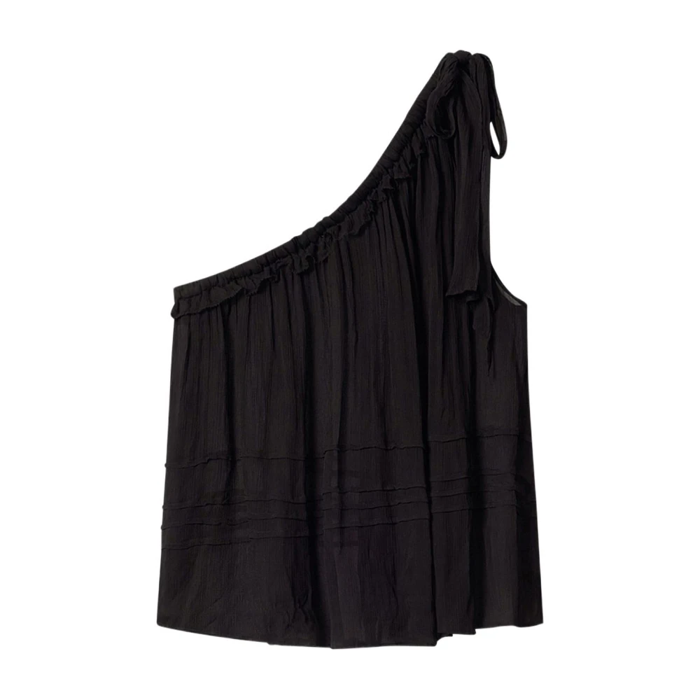 Marant Étoile Women's Black Sleeveless Tops, M, Loeva Top