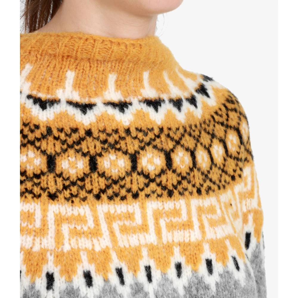 Semicouture Noorse Motief Wolmix Trui Multicolor Dames