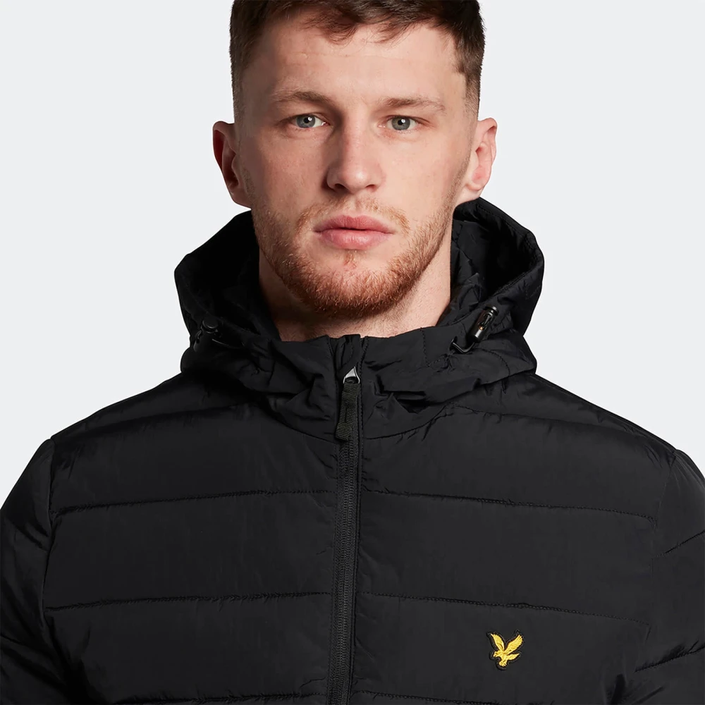Lyle & Scott Lichtgewicht Puffer Jas Zwart Black Heren