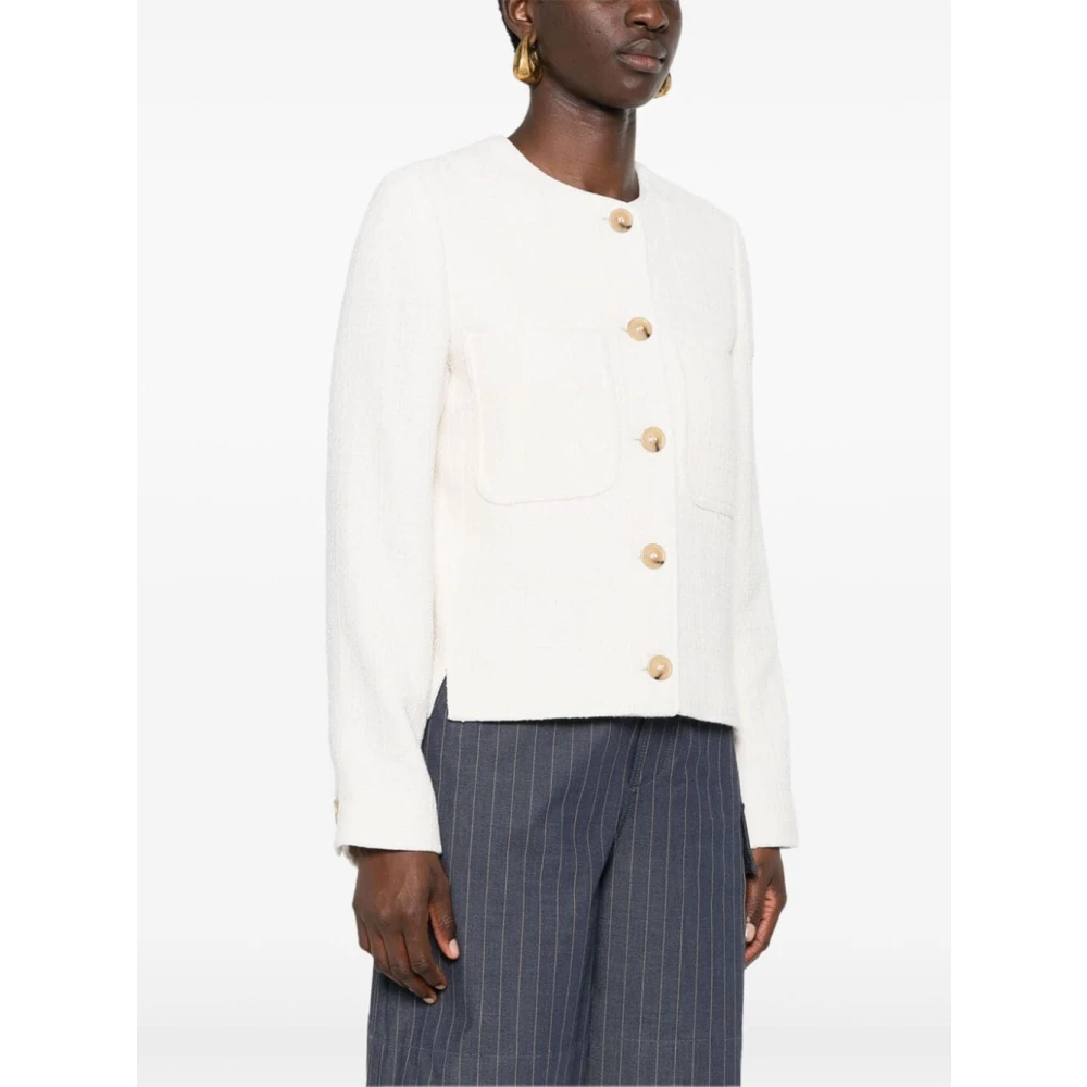 A.p.c. Ecru Tweed Knoopjasje White Dames