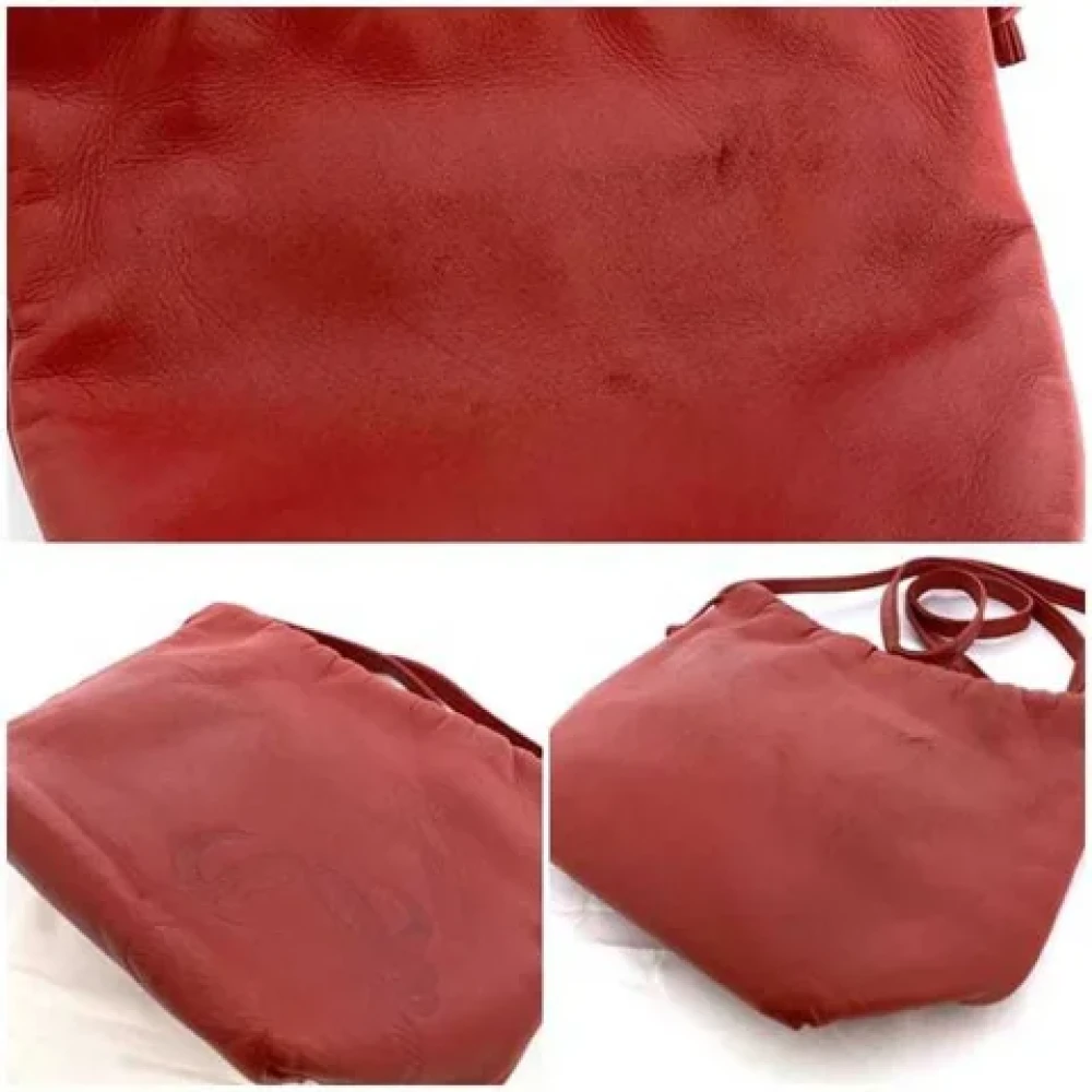 Loewe Pre-owned Leather crossbody-bags Red Dames