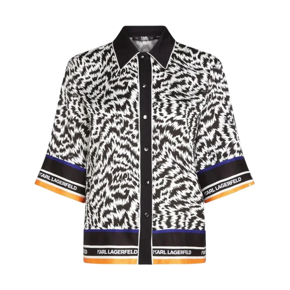 Karl Lagerfeld Zebra Print Casual Overhemd Multicolor Dames