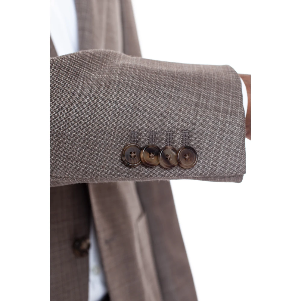 Caruso Bruine Aida Deconstructed Jurk Brown Heren