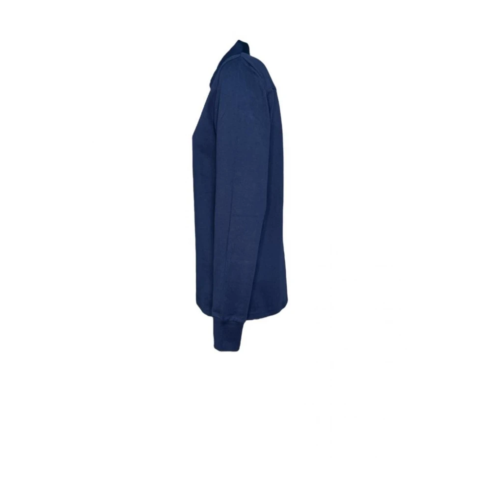 Gant Zachte Katoenen Sweatshirt met Lange Mouwen en Knopen Blue Heren