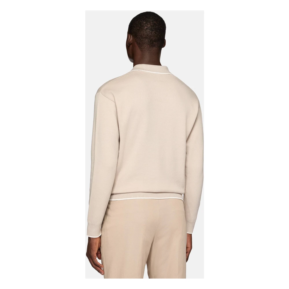 Boggi Milano Gebreide poloshirt Gray Heren