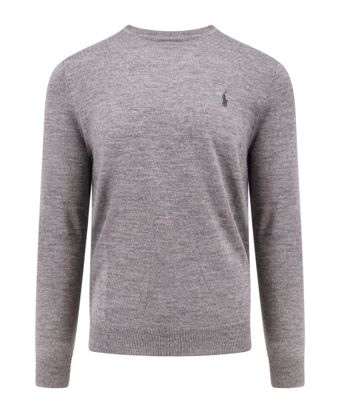 grey-sweater-with-ribbed-trim