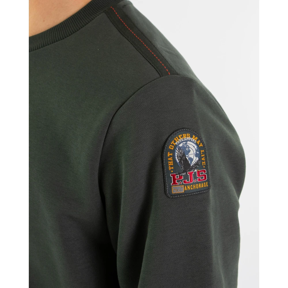 Parajumpers Groene Crew Neck Trui Green Heren