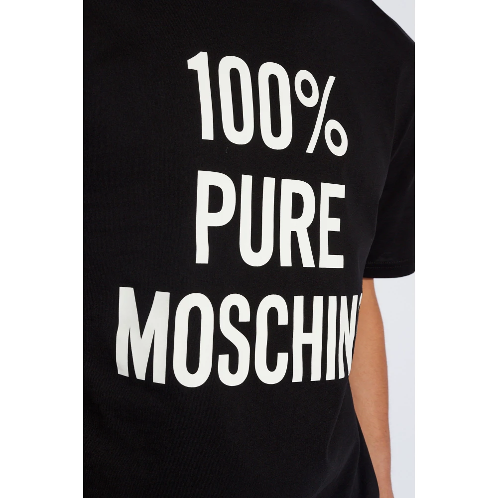 Moschino T-shirt met logo Black Heren