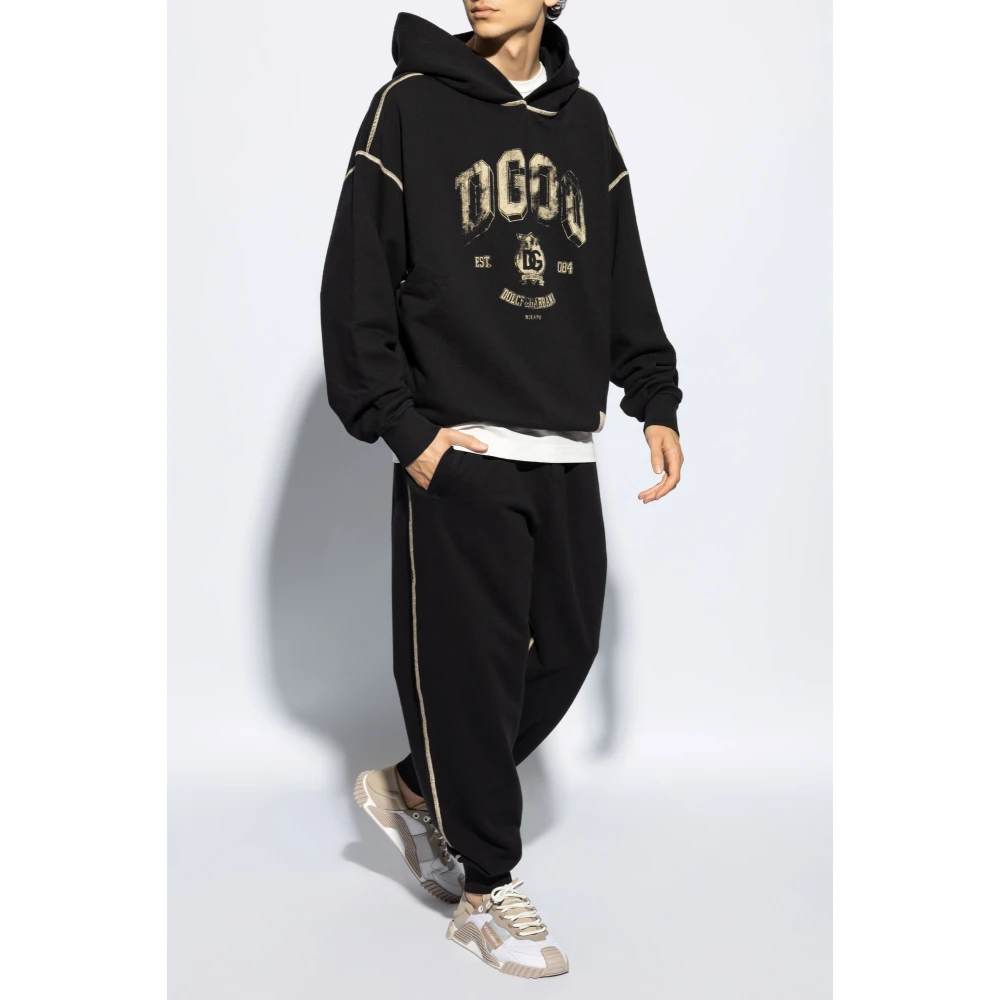 Dolce & Gabbana Sweatshirt met Print Black Heren