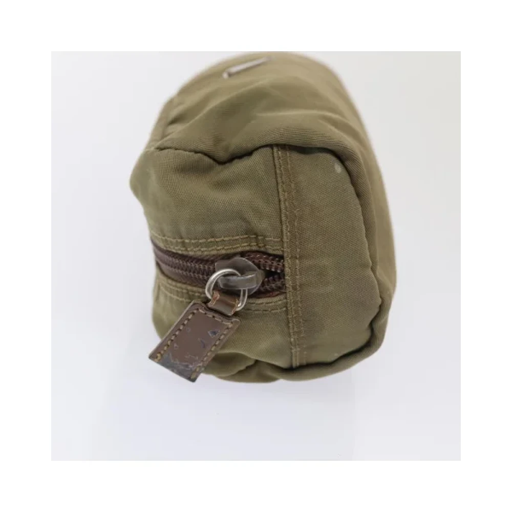 Prada Vintage Pre-owned Nylon prada-bags Beige Dames