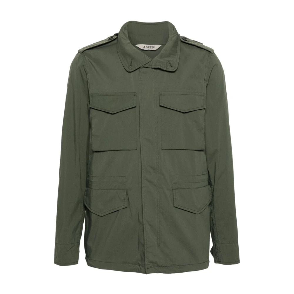 Aspesi Groene Jas voor Mannen Green Heren