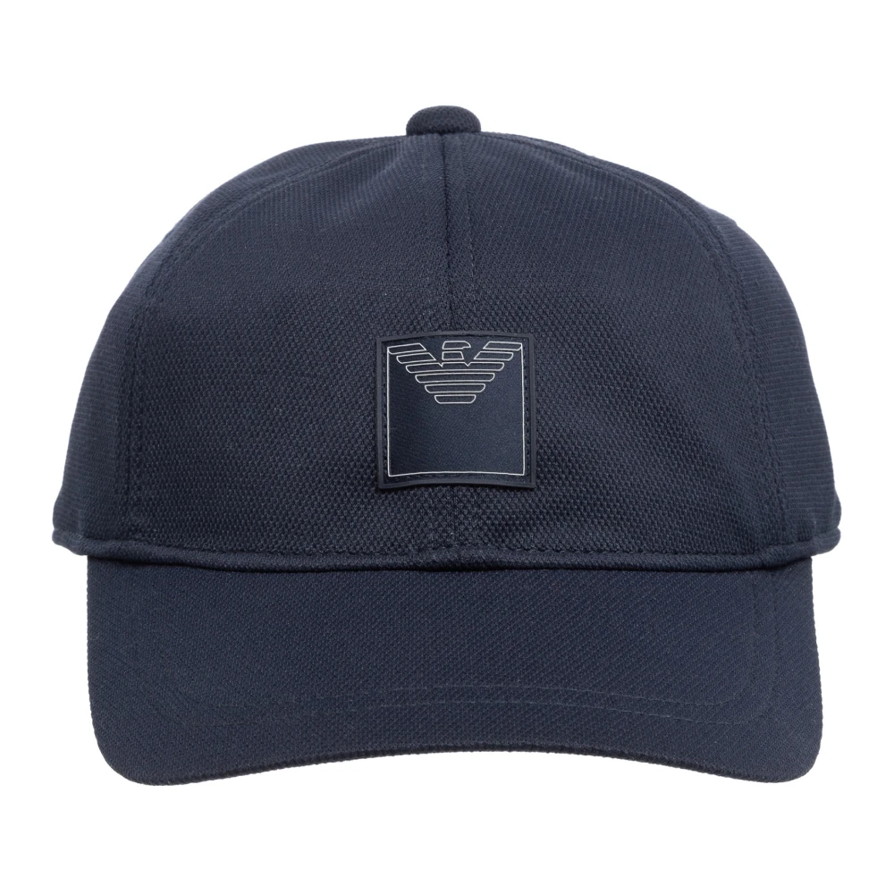 Emporio Armani Verstelbare Effen Logo Pet Blue Heren
