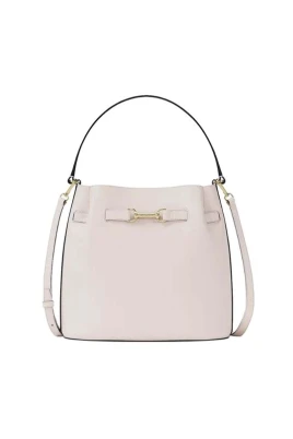 Carson Medium Pebbled Leather Convertible Bucket Crossbody Bag