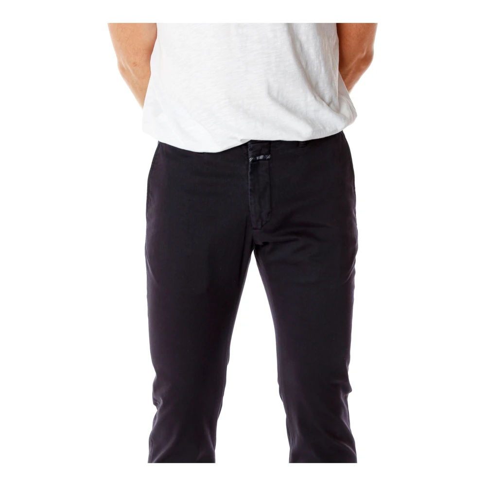 closed Slim-fit Trousers Black Heren