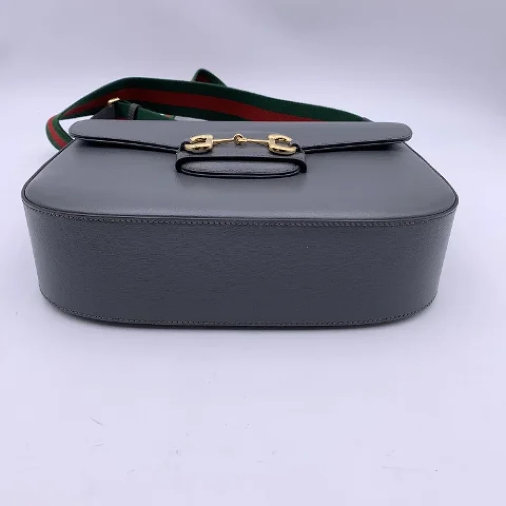 Gucci Vintage Pre-owned Leather gucci-bags Gray Dames