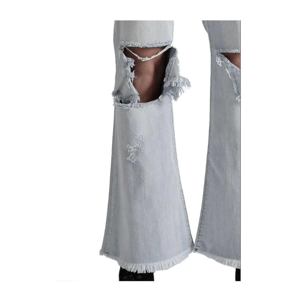 One Teaspoon Flared jeans met scheuren Blue Dames