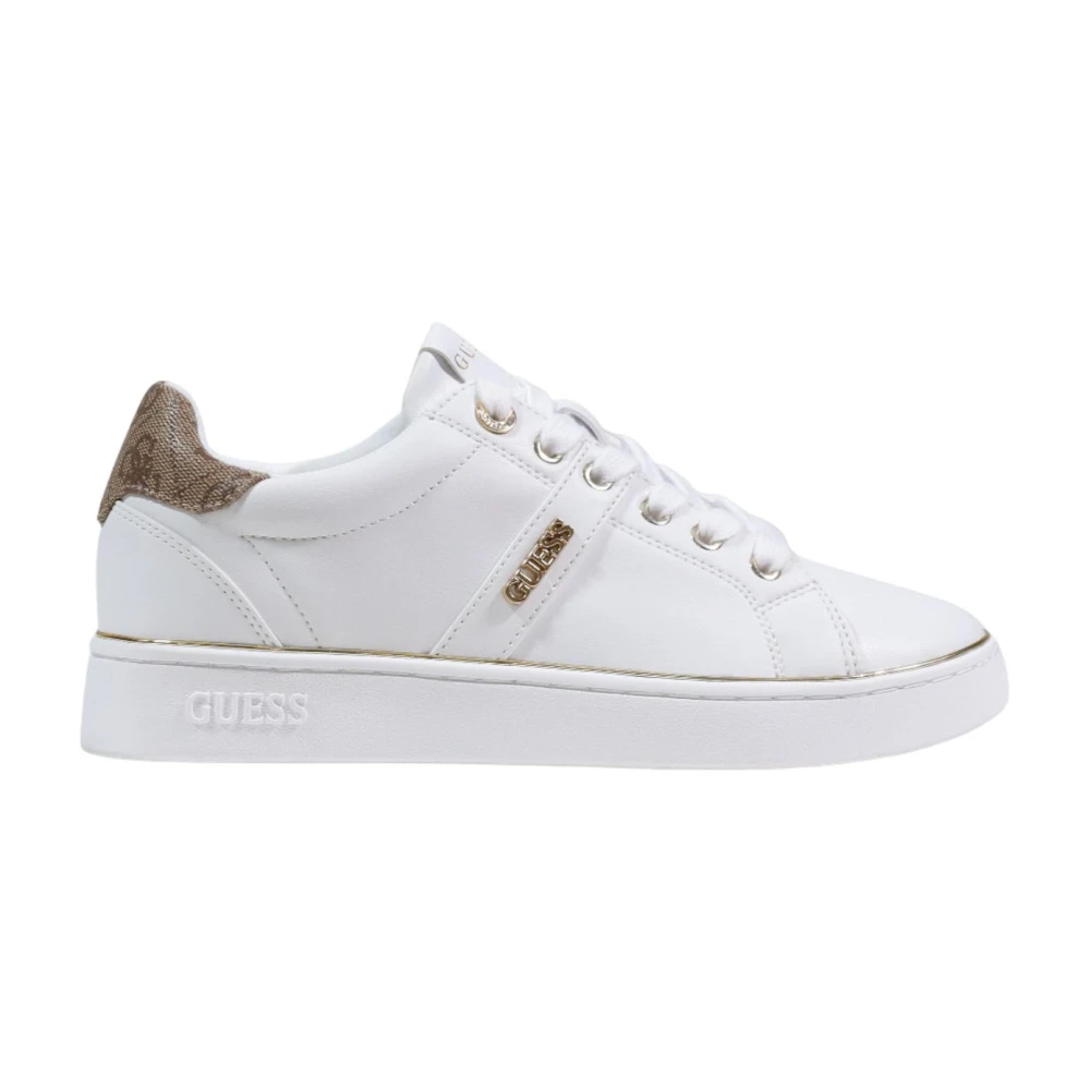 Guess Women's White Sneakers, 7 Uk, Britz 4G Logo Sneaker