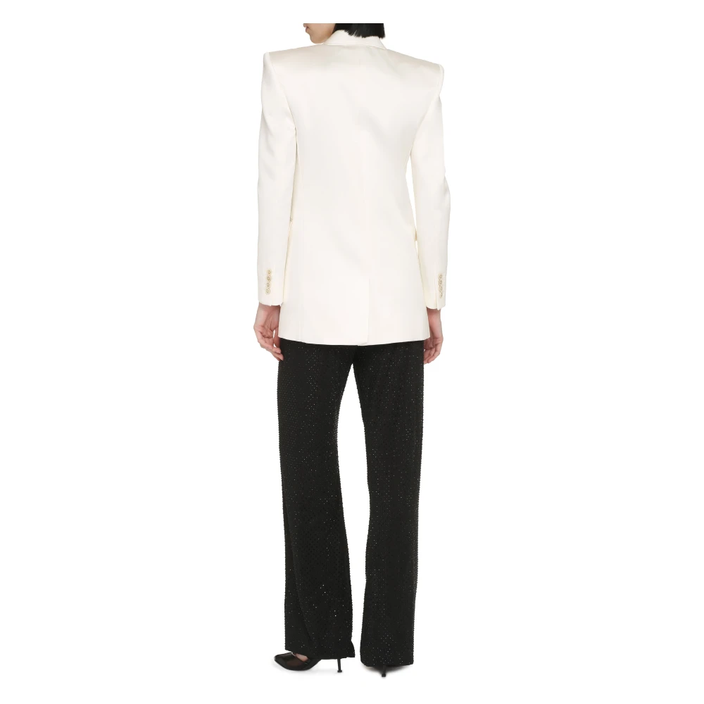 Saint Laurent Stijlvolle Jas Beige Dames