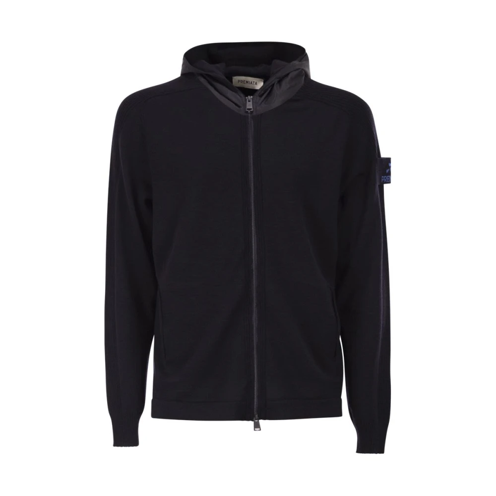 Premiata Mannelijk Blauw Hoodies & Sweatvesten Heren, M, Zip-Throughs