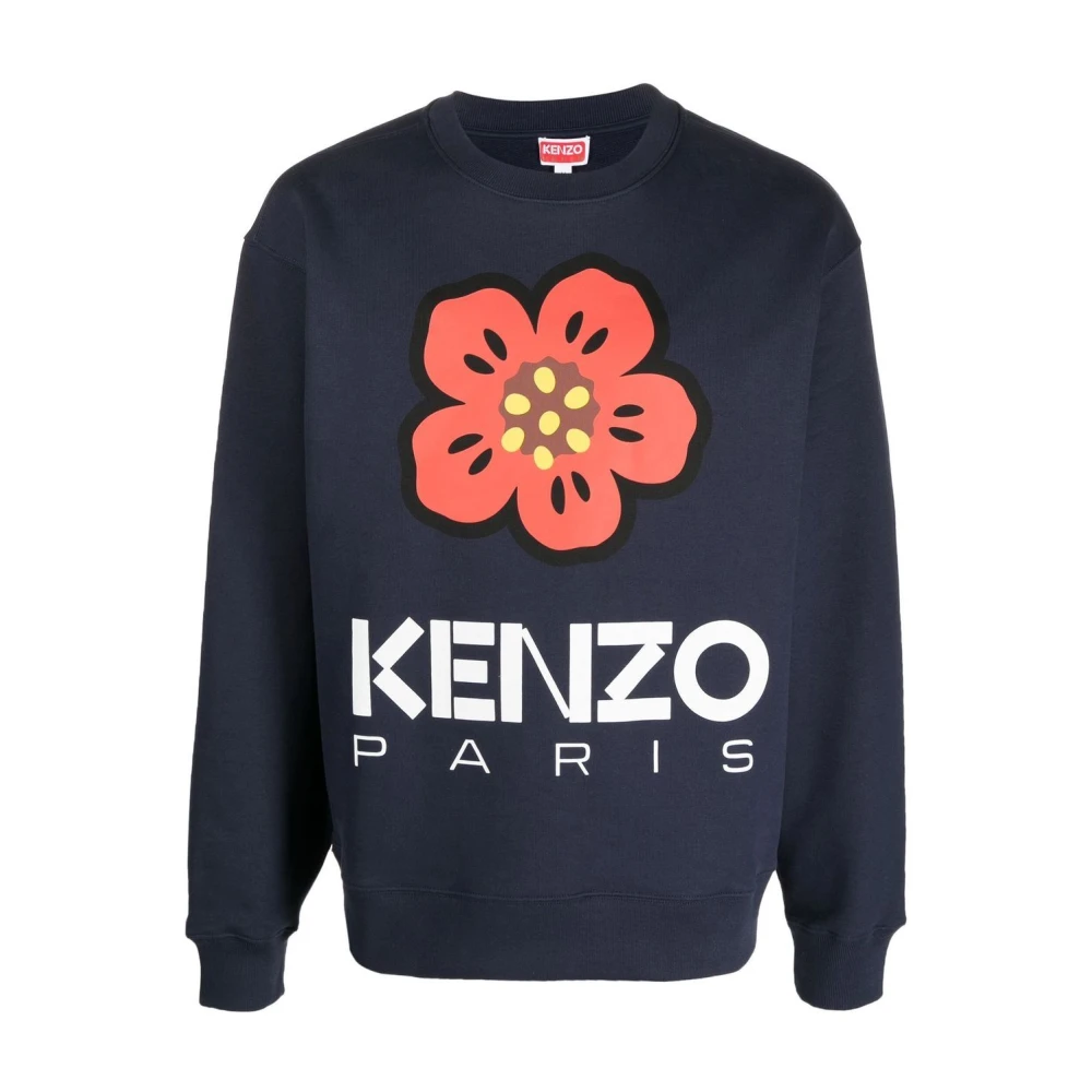 Kenzo Bloemenprint Sweatshirt Blue Heren
