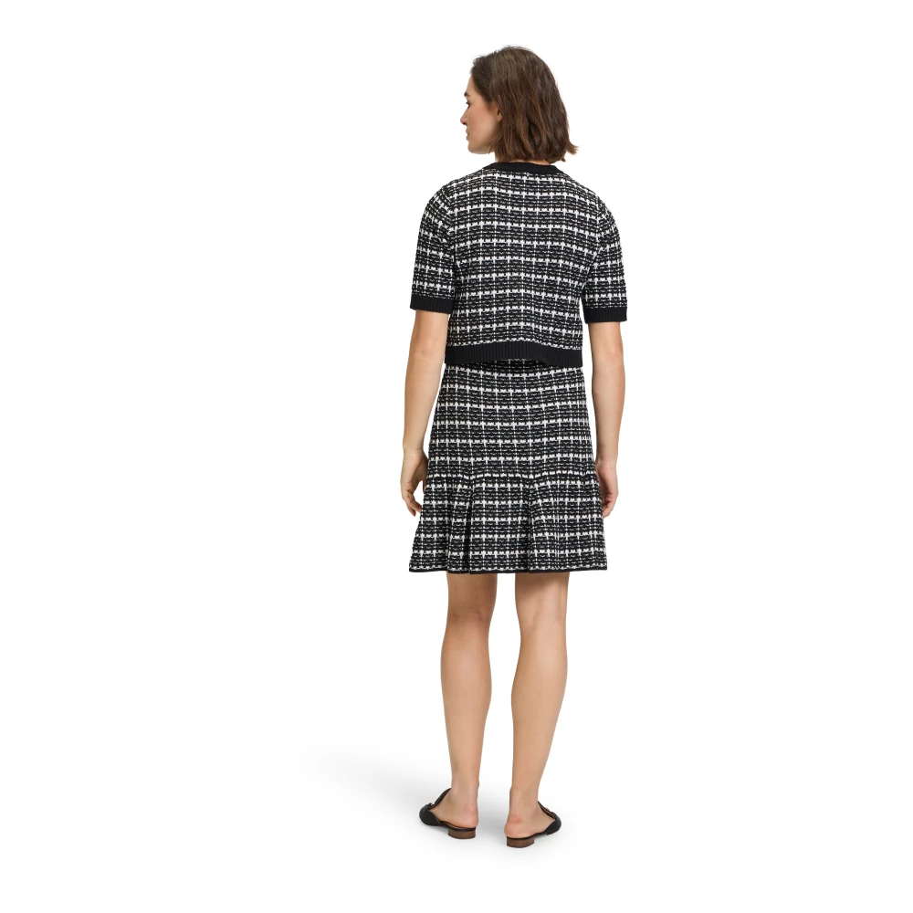 Vera Mont Gebreide jurk met ruche Black Dames