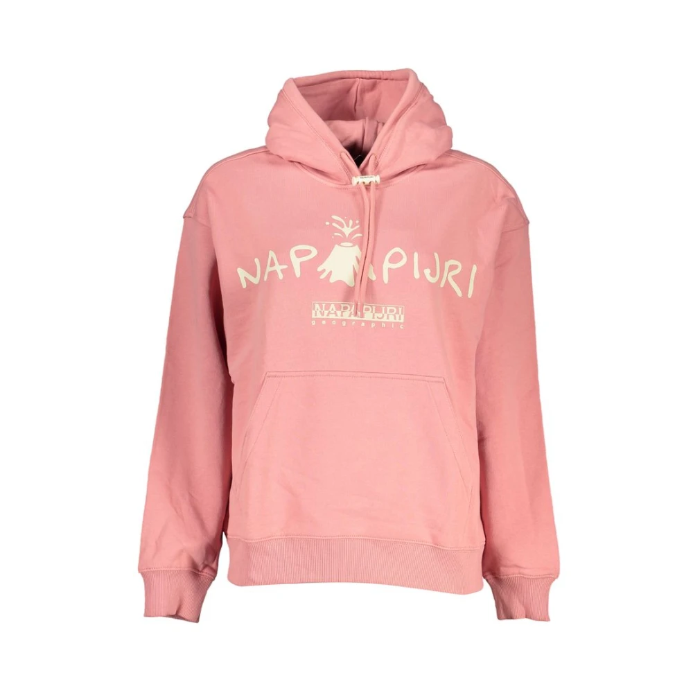 Napapijri Chique Roze Katoenen Hoodie Pink Dames