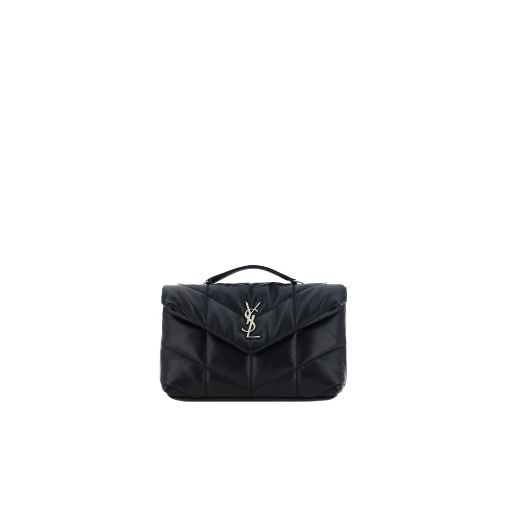 Saint Laurent Gewatteerde Leren Mini Schoudertas Black Dames