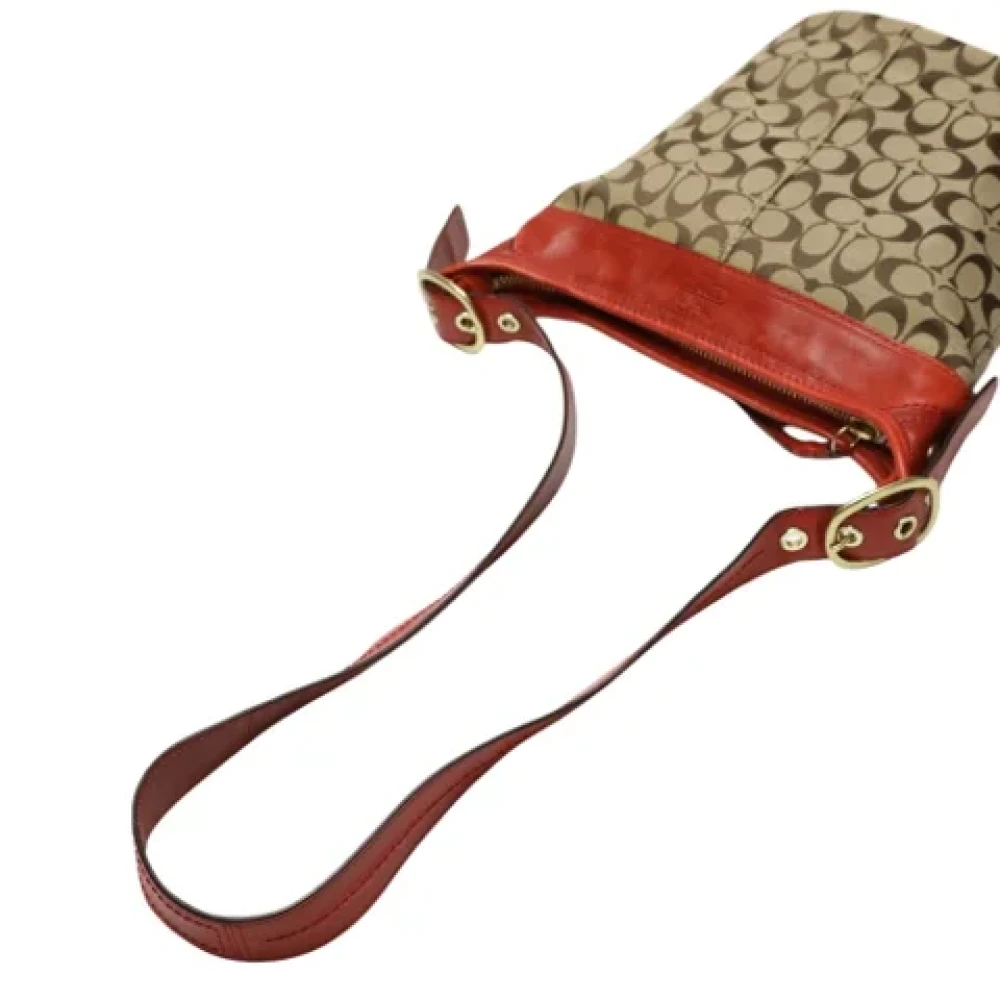 Coach Pre-owned Fabric shoulder-bags Brown Dames