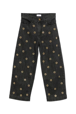 Jeans med öljetter