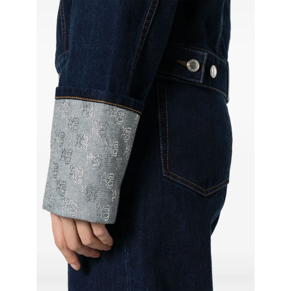 alexander wang Denimjack met kristalversiering Blue Dames