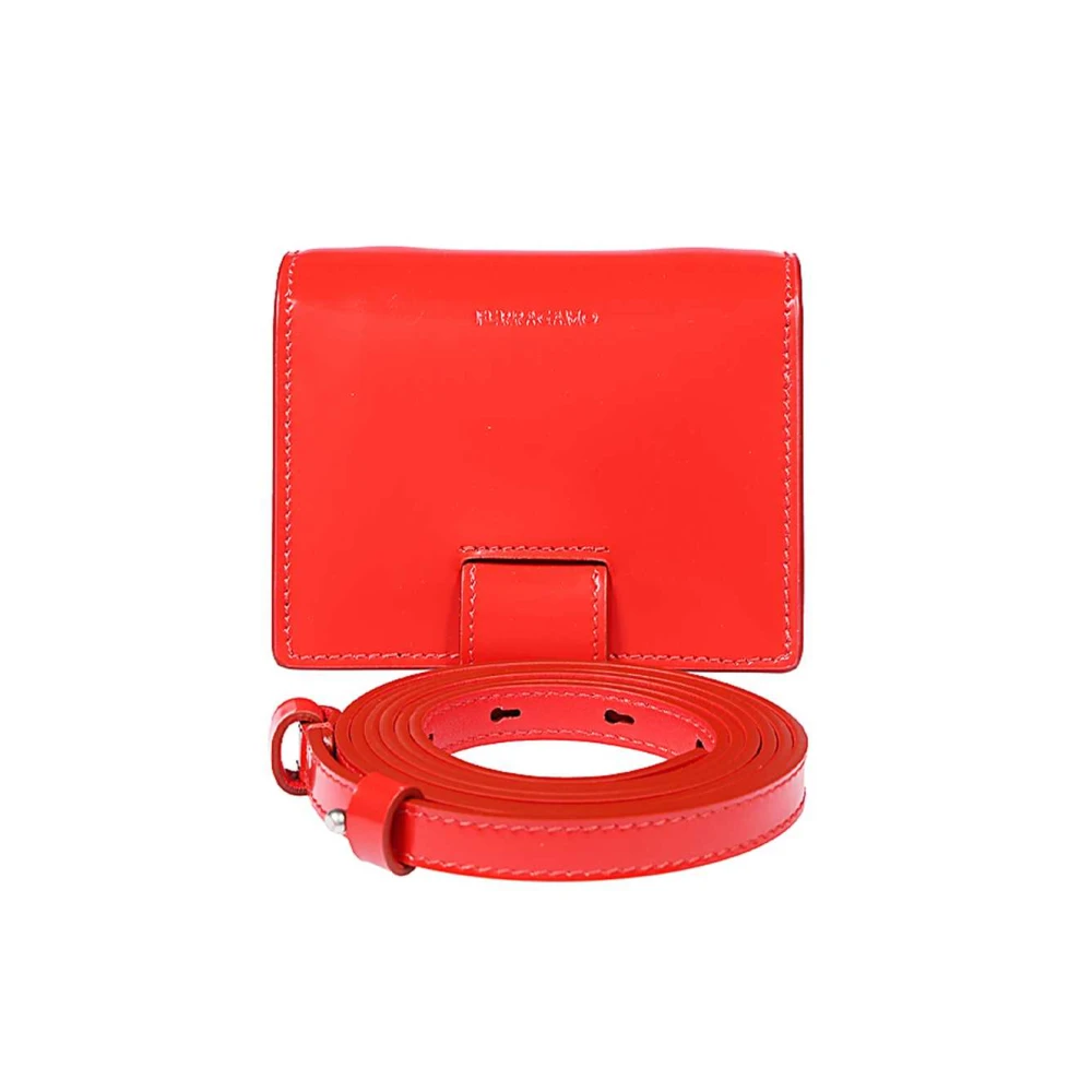 Salvatore Ferragamo Mini Leren Tas met Sluiting Red Heren