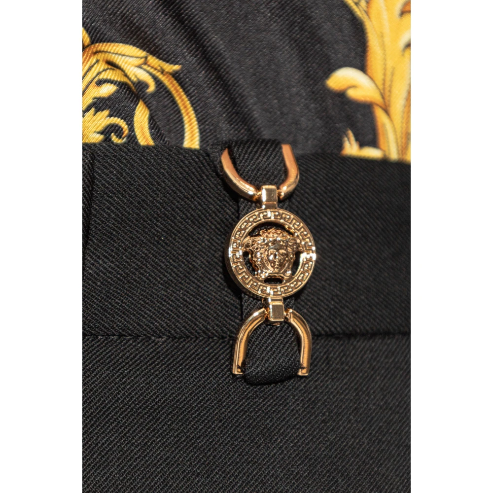 Versace Gekreukte broek Black Dames