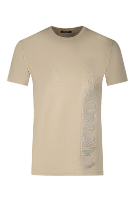 embossed-logo-brown-t-shirt