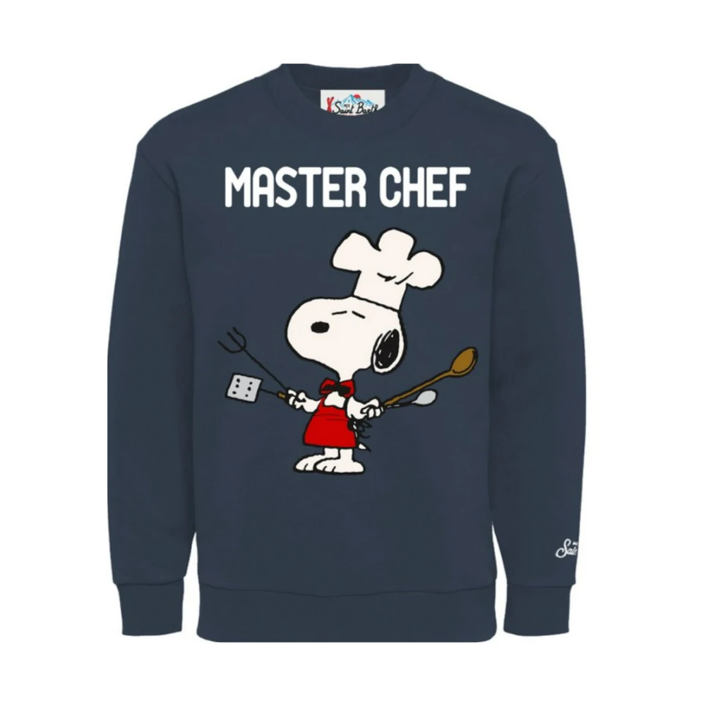 MC2 Saint Barth Heren Crewneck Sweatshirt met Print Blue Heren